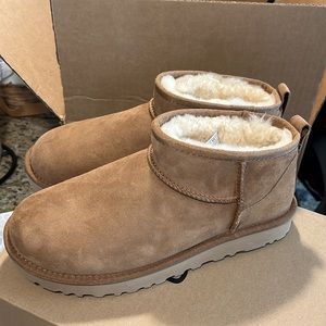 chestnut ultra mini uggs new with original box